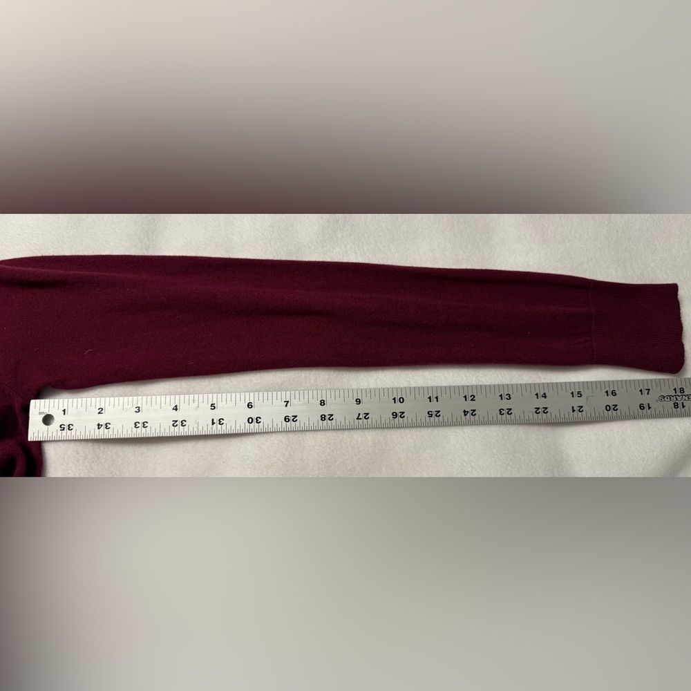 J. Crew Maroon Cardigan Sweater Classic Knit Size XXS - Picture 6 of 8
